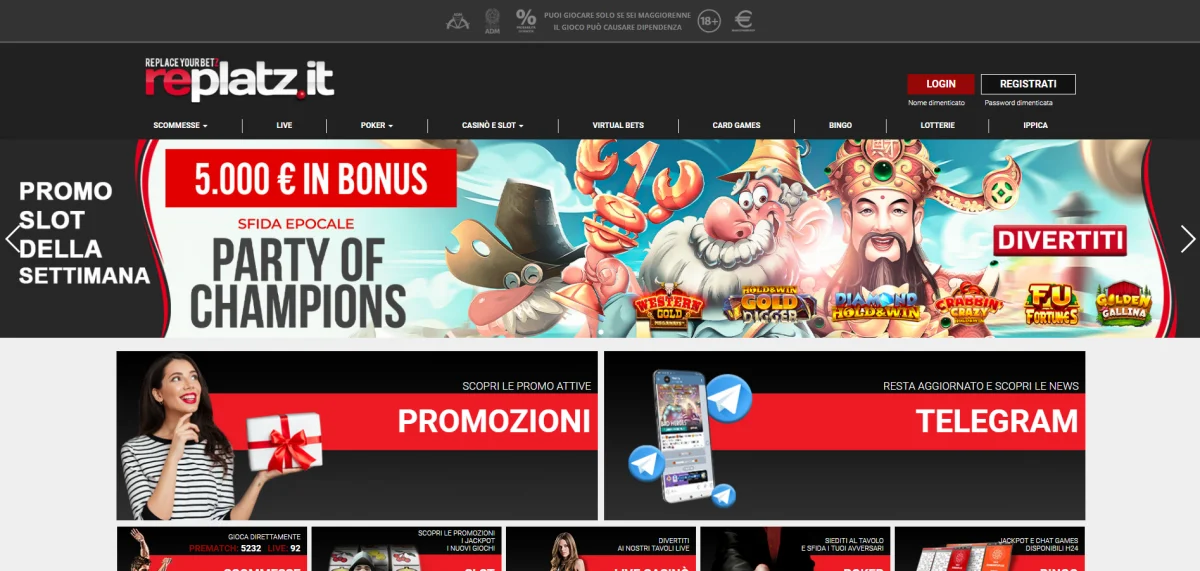 Replatz casino Italia – homepage
